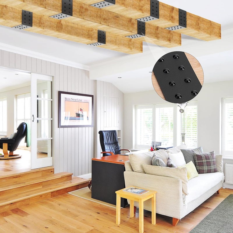 LFUTARI 5ft Faux Wood Beam Strap，Flexible Beams Gap Hiding Strap, Wood Beams Metal Look Strap，Architectural Products for Faux Wood Beams,Ceiling Beam and Cabin Shutters Accessories (2.36"Width) - Image 4